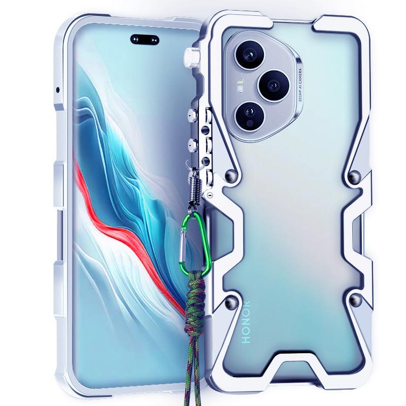

Armor Screw Metal Frame Shockproof Cover For Honor 400 Pro Aluminium Bumper Cases Heavy Duty Fundas For Honor 400 Pro Honor400 HONOR 400 серебряный