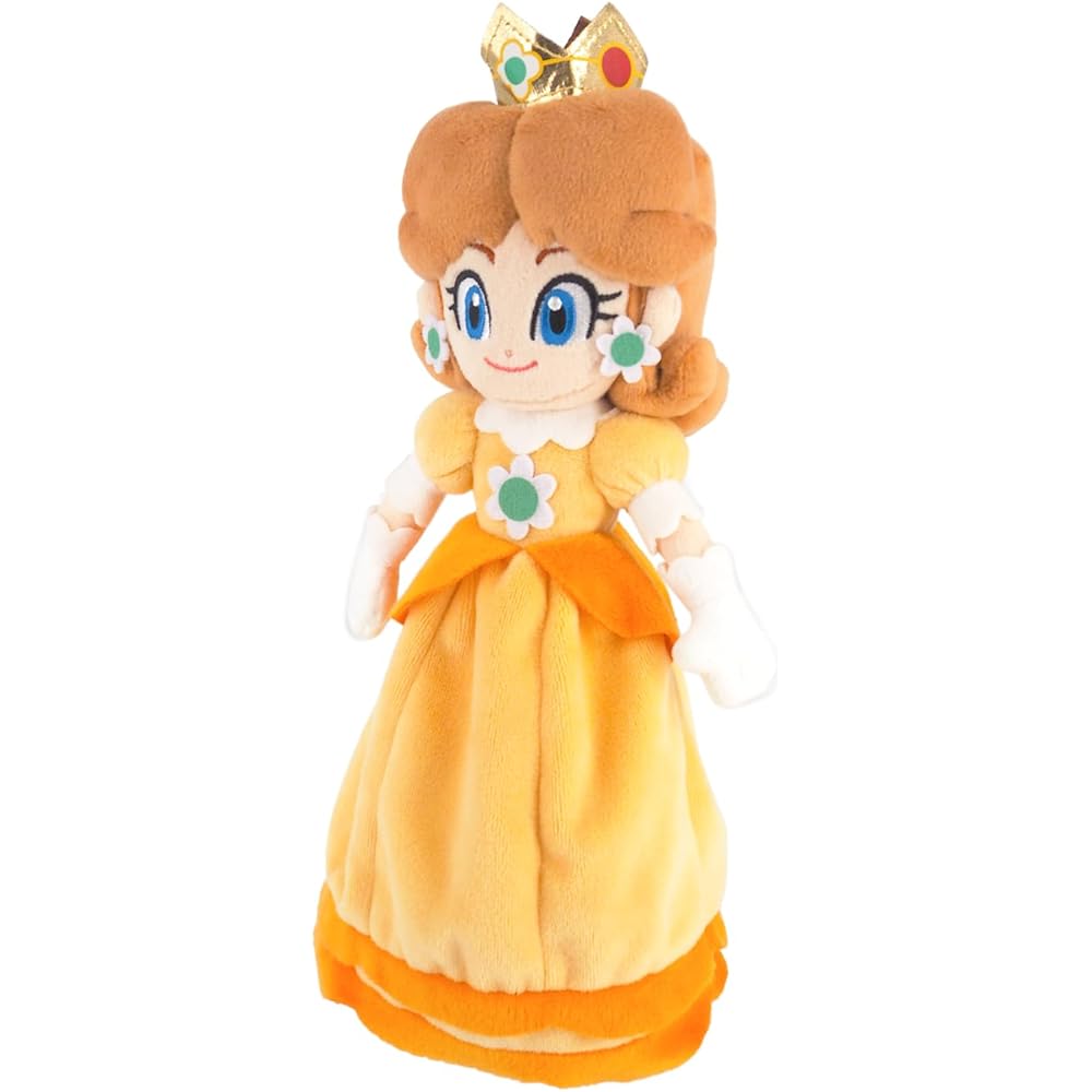 Sanei Boeki Super Mario All Star Collection Daisy Plush Toy 10x7.5x25cm