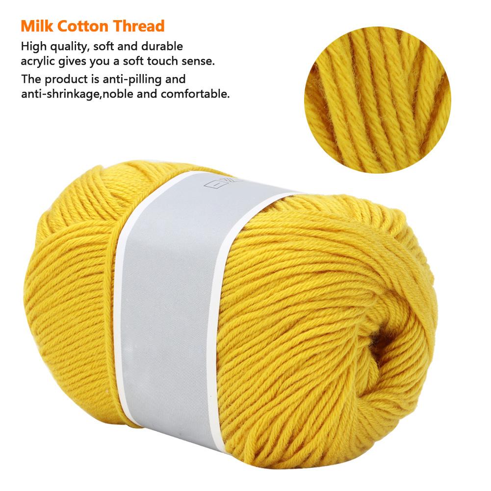 Popular Baby Milk Thread Thick Milk Cotton Line Manual Weaving(bluish Yellow)