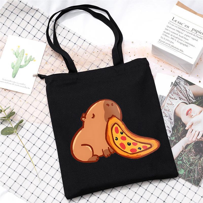 Cute Cartoon Animation Handbag Large Capacity Messenger Bag Office Commuter Portable Shoulder Bag Canvas Bag