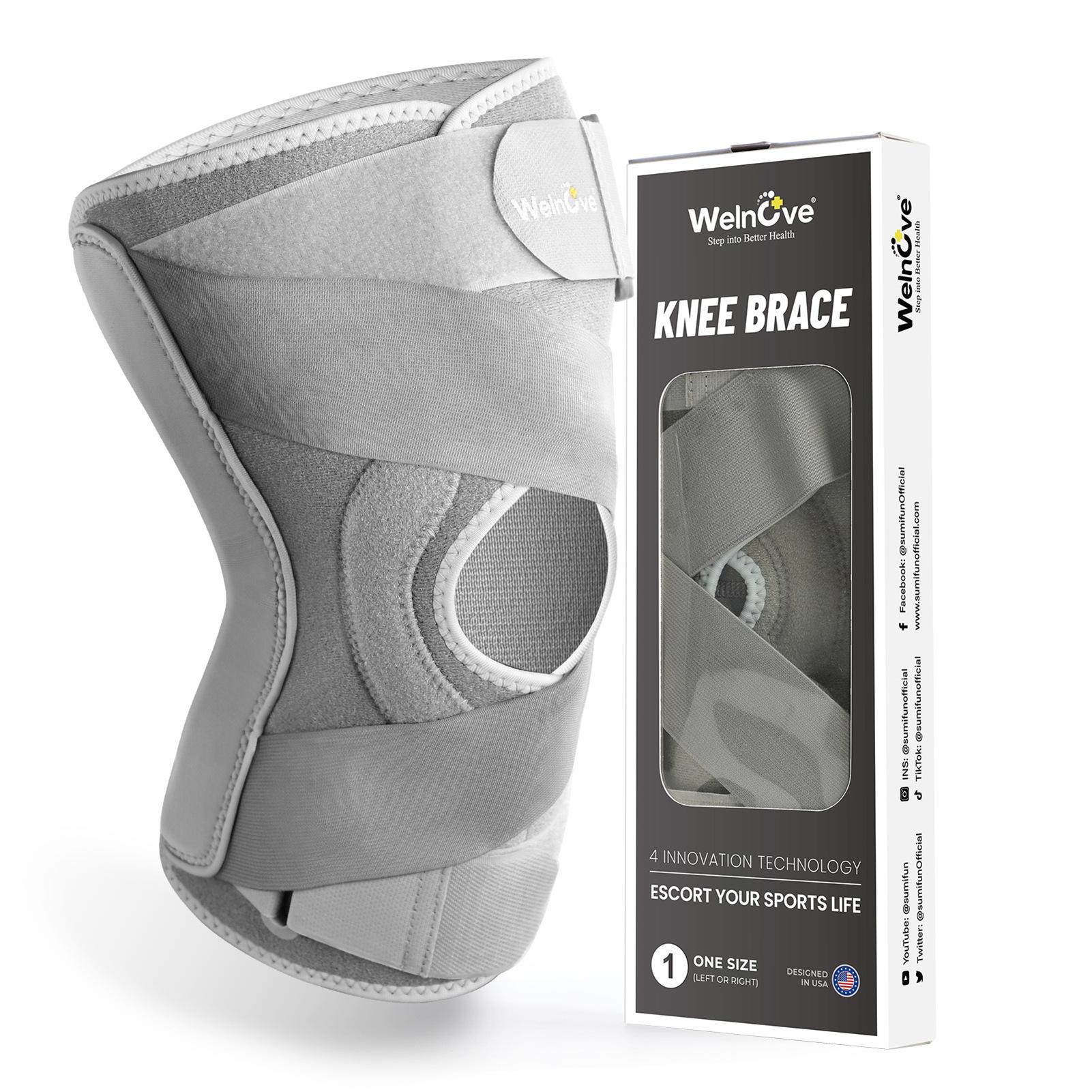 

Durable And Safe Sports Knee Brace For Meniscus Support With Adjustable Straps For Hiking Running Fitness Anti-Slip Breathable Design