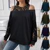 2025 Spring/Autumn European & American Women's Digital Print V-neck Fashion T-shirt