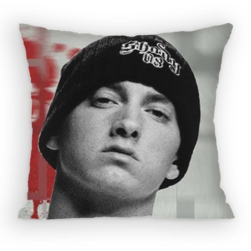 Rapper Singer EEminem Pillow Case Antidustmite Pillowcase Invisible Zipper Silky Short Plush Sofa Cushion Cover