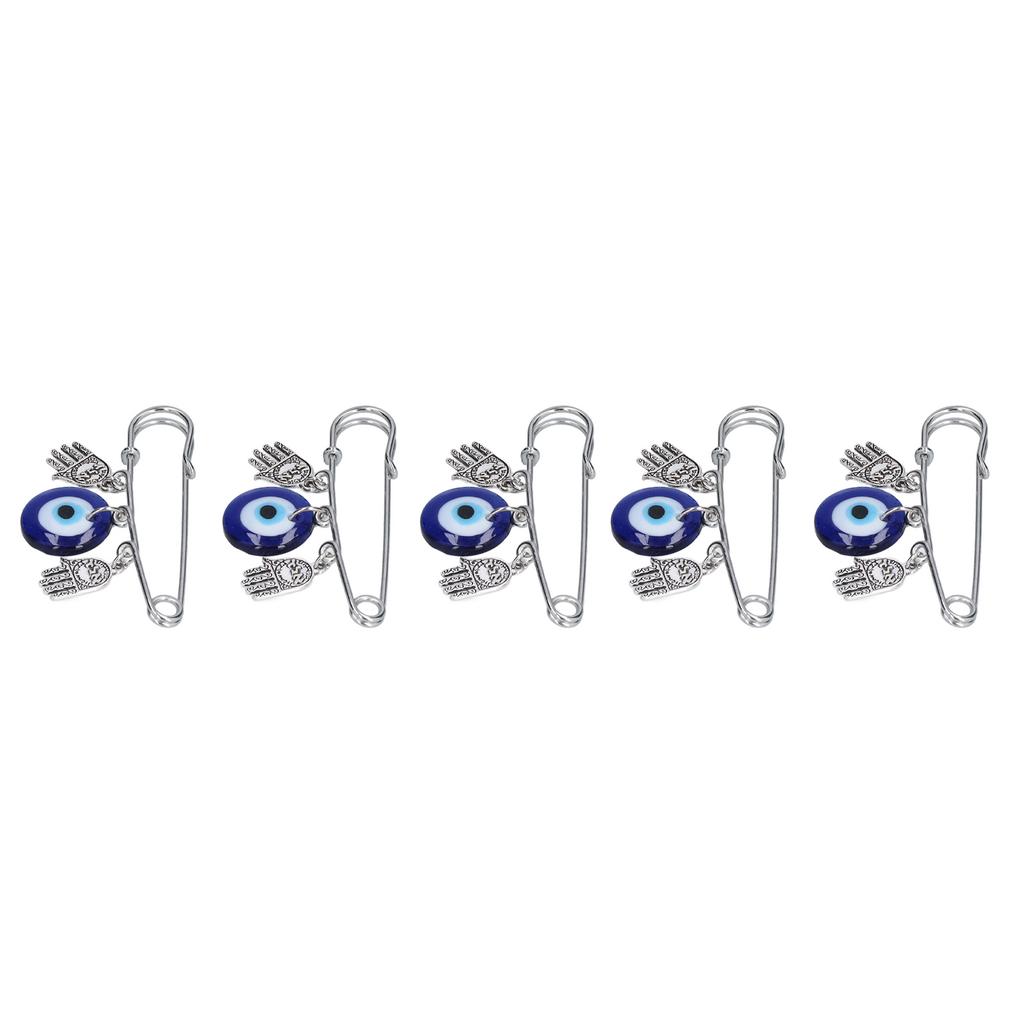 5Pcs Evil Eye Pin Good Luck Unique Design High Durability Premium Material Brooch for Home Party Dating