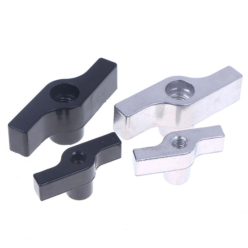 1Pc Aluminum Alloy M8 M12 Handle Black Gray Nut Knob T-nut For Light Hook  Wing Nut Truss Clamp Handle Parts Galvanized Aluminum