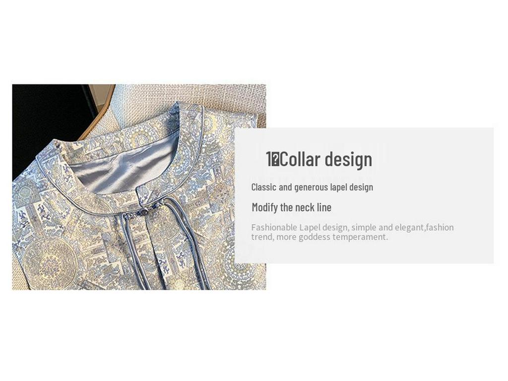 Women's Ethnic Style Jacquard Embroidery Button Collar Vest