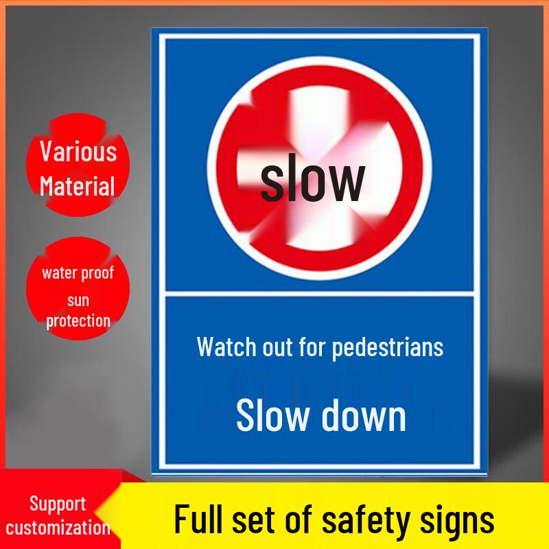 Reflective Pedestrian Warning Safety Sign