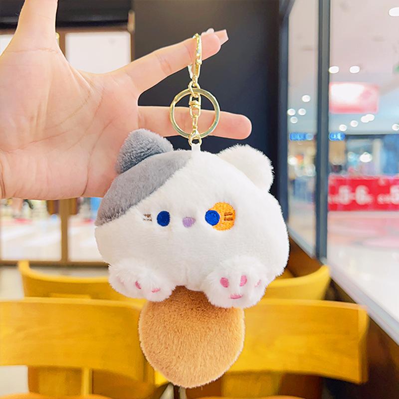 Cute Tuantuan Cat Key Chain Women's Exquisite Dolls School Bags Pendant Dolls Plush Toys and Little Picks