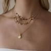 Natural Stone Zircon Crystal Pendant Necklace For Women  Gold Pvd Plated Stainless Steel Necklace Fashion Jewelry Gift