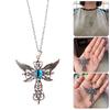 Verstellbare Ketten-Kreuze-Halskette Elegante Kreuze-Halskette mit Dämonenflügel-Anhänger Einzigartiges Halsketten-Accessoire