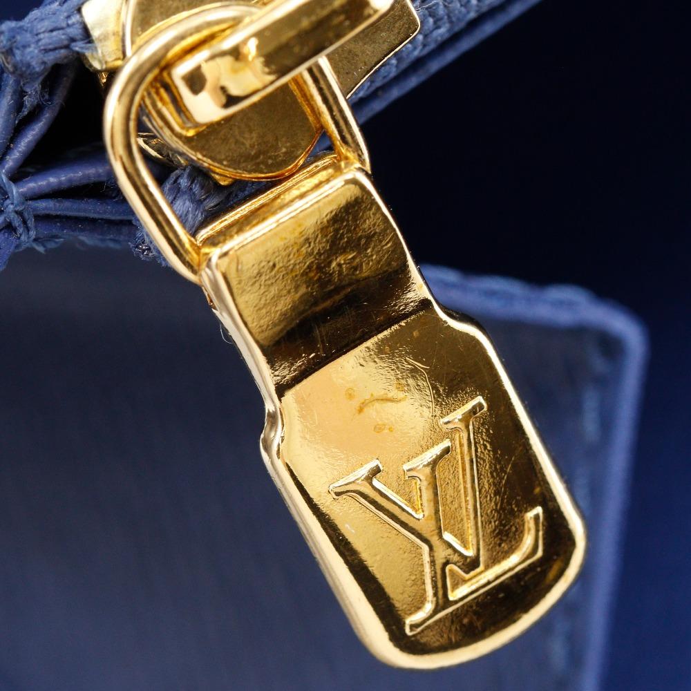 Louis Vuitton Zippy Wallet Purse M82958 Blue Monogram Denim Unisex Used