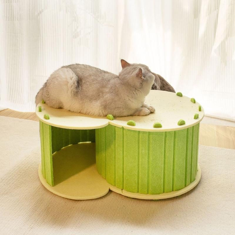 Felted Cats House Cats Cave for Small Animal Tunnel Spacious Washable Cats Cave for Indoor Cats Small Dogs Bunnies