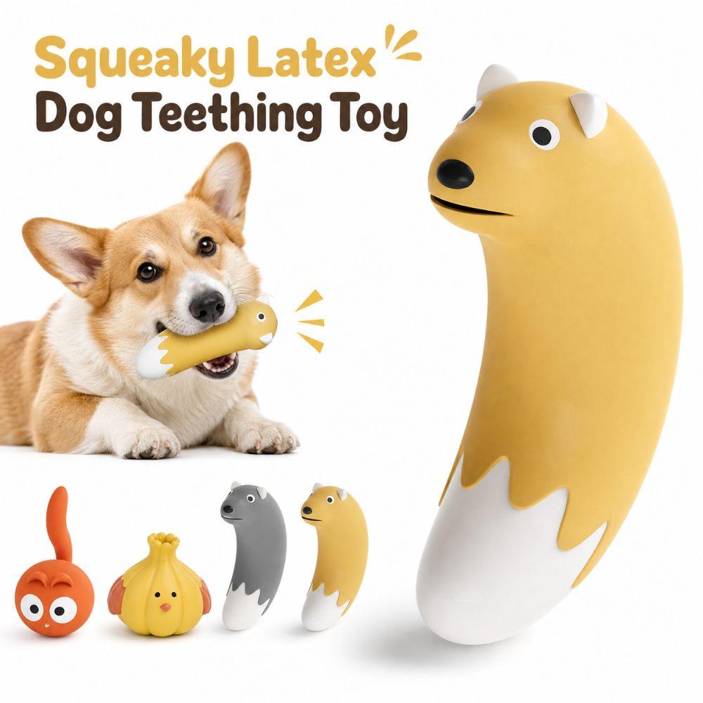 Cartoon Squeaky Latex Dog Toy Slow Rebound Chew Toy Cute Pet Teething Toy  Dog Amusing Oneself