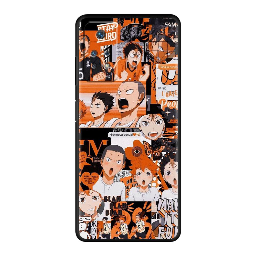 For Redmi Note 9A 10 9 8 9S 7 9T 9C K40 11 Pro K40S K50 8T Armor Para Celular Funda Haikyuu Volleyball Anime