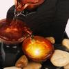 Tabletop Fountain Small Waterfall Fountain Desktop Decor With Light And Pebble Usb Powered Sound Relaxation Fountain Ornament
