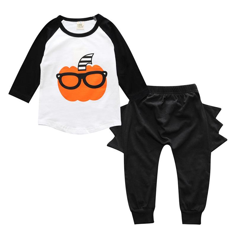 Spring & Summer INS Style Baby & Kids Short Sleeve Printed T-Shirt and Pants Set