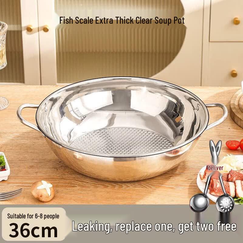 Qiwei Thickened 316 Stainless Steel Multi-Purpose Pot