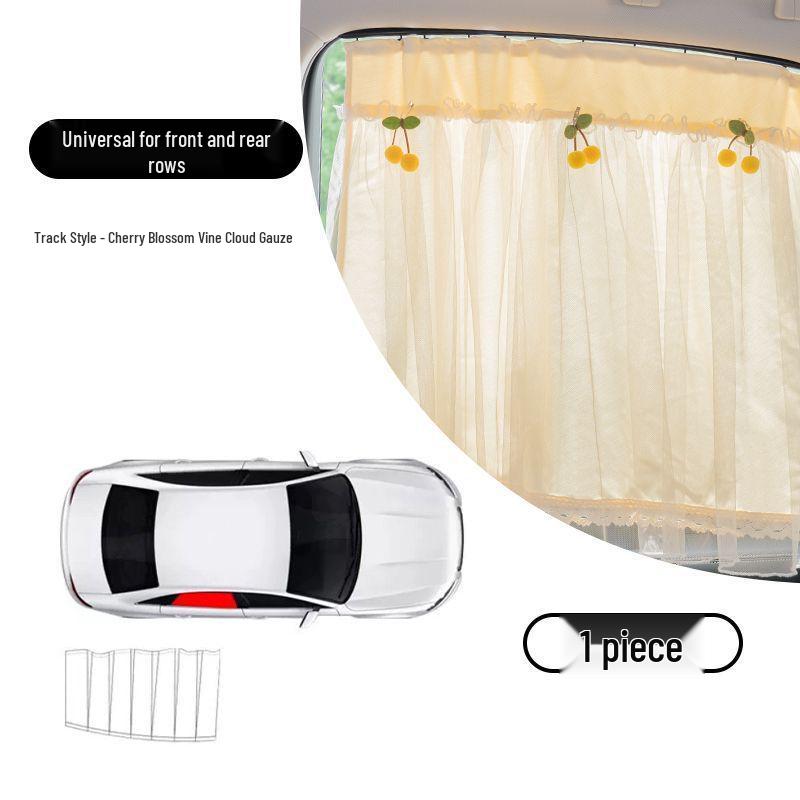 Car Sunshade Blackout Curtain with Suction Cups for Heat Insulation and Baby Privacy