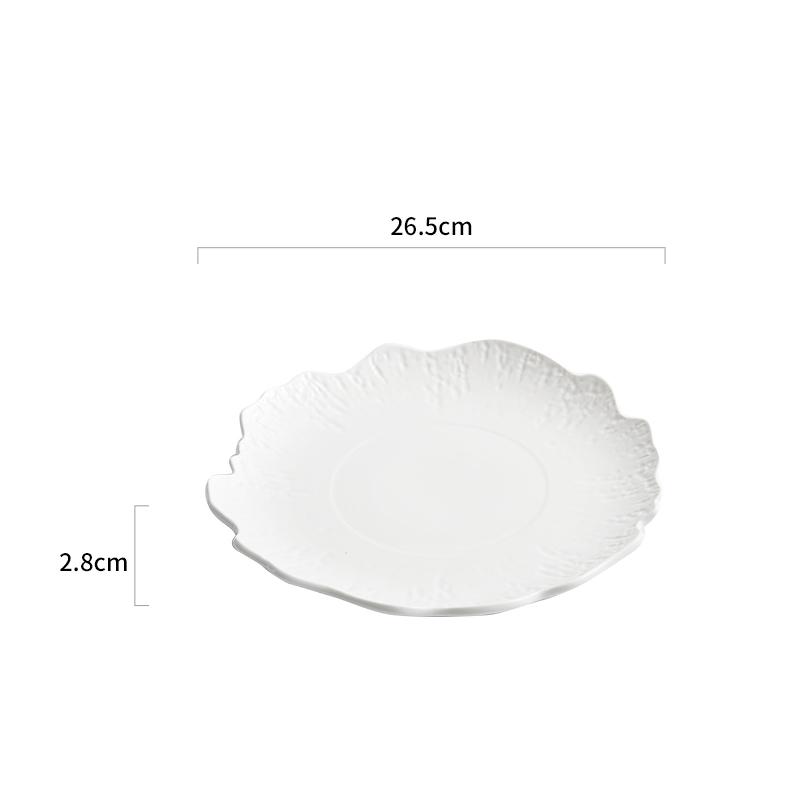 Stone Pattern Irregular Ceramic Dinner Plate Restaurant Salad Plate Dessert Snack Plate Pasta Plates Specialty Tableware