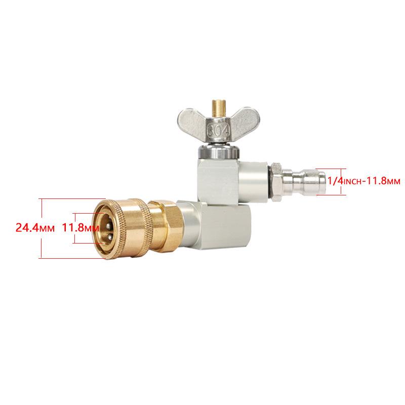 Adjustable 360° High-Pressure Car Wash Water Gun with 1/4" Pure Copper Quick-Connect Swivel Nozzle
