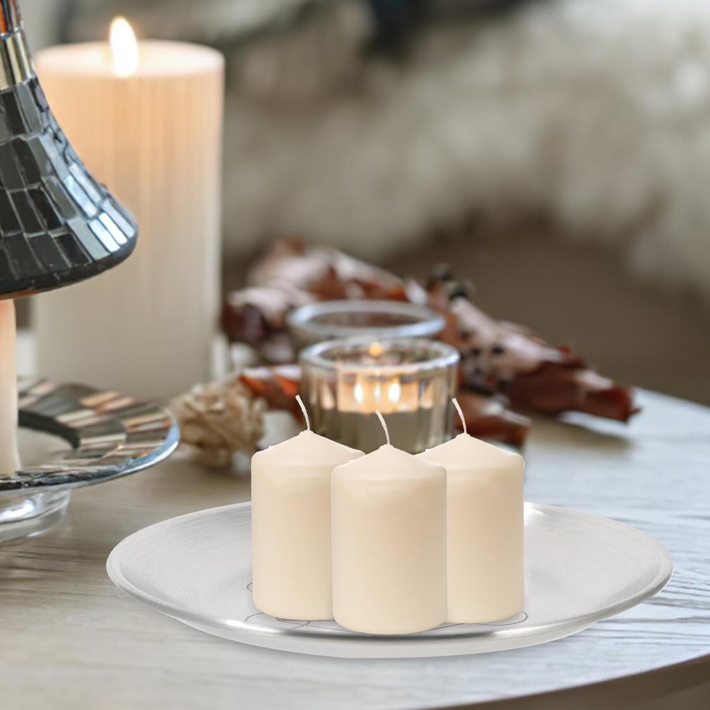 Altar Tray Pentagram Table Decor Round Tarot Card Holder Silver Stainless Steel