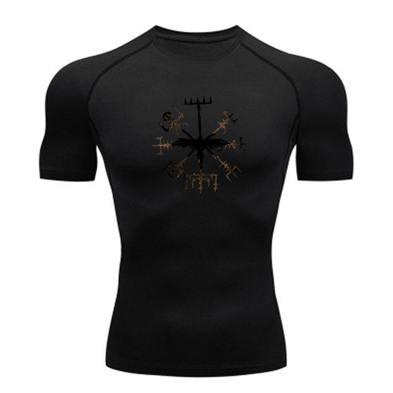 Men's Compression Fitness Sport T-shirt, Mystical Norse Viki