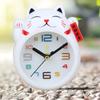 Creative Kids Alarm Clock Cartoon Table Clock Cat Desktop Decoration Lucky Cat Alarm Clock  Student