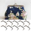 10pcs 8.5cm Square Metal Frame Clasp Lock Clip for Purse Bag Making DIY Craft Supplies