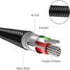 Nylon Braideds 3Pin Female to 6.35mm Stereo Sound Cable with Gold Plateds Connectors for Clear Signal Transmission
