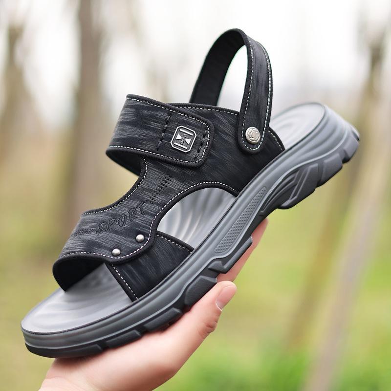 Summer New Men's Beach Shoes Outdoor Men's Sandals Casual Leather Cool Slippers Men's Shoes