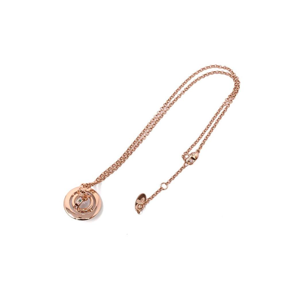 VIVIENNE WESTWOOD Logo Engraved Brass Necklace Women Necklace Rose-Gold 63020097-G002-PINK-GOLD