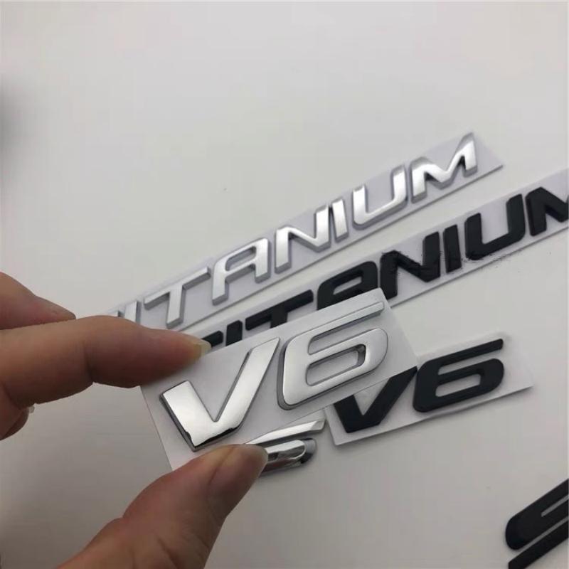 

Наклейка на багажник автомобиля ABS с эмблемой для аксессуаров Edge V6 Titanium TITANIUM