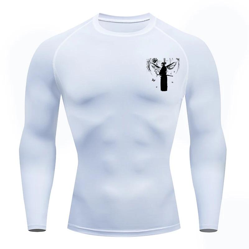 Comfortable Fitness T-shirt Men Guts Griffith Graphic Breathable Slim Fit Top Summer Gym Jogging Training Elastic Fitness Suit