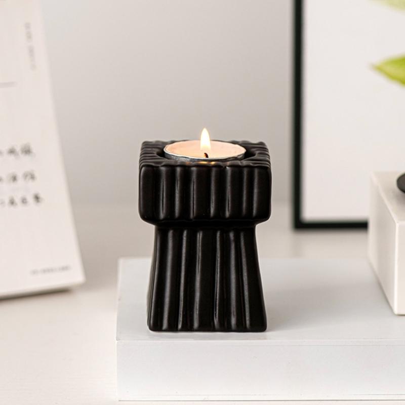 Fashion Candle Holder Solid Square Tealight Candlestick for Wedding Home Decor Hotel Supplies