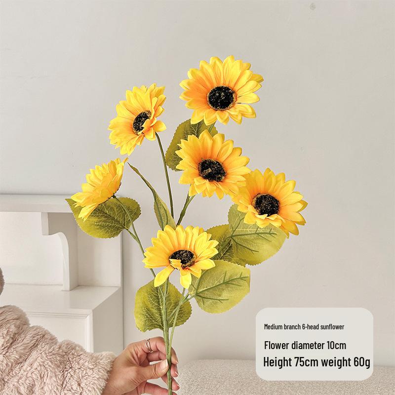 Sunflower Bouquet - Artificial Silk Flowers for Living Room, Office, Bedroom Ornaments