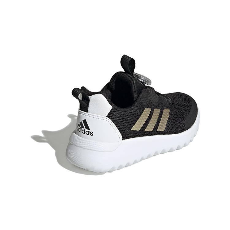 Adidas ActiveFlex BOA 3.0 Boa Fabric Comfortable Slip Resistant Low top Kids' Running Shoes Black Gold Kids' IG0588