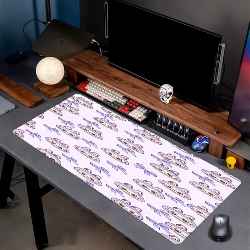 Labubu Print Mouse Pad, Anti‑Slip Desktop keyboard Mat, for PC Laptop Gaming Working Daily Use, Cool Festival Surprise Gift