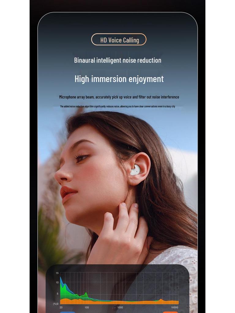 M52 Low-Latency Mini In-Ear Wireless Bluetooth Sleep Earphones with Digital Display