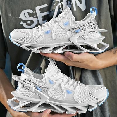 Höst nya löparskor herrskor vardagsskor andningsbara flugvävda sneakers blad herrskor tide