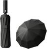 Fully Automatic Folding Umbrella 60K Fiberglass Frame for Strong Wind Resistance and Resistance To Inversion Black Latex Coating for Powerful UV