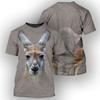 Summer Round Neck Animal Pattern 3D Print Top Fashionable Casual Short Sleeved Men's T-shirts