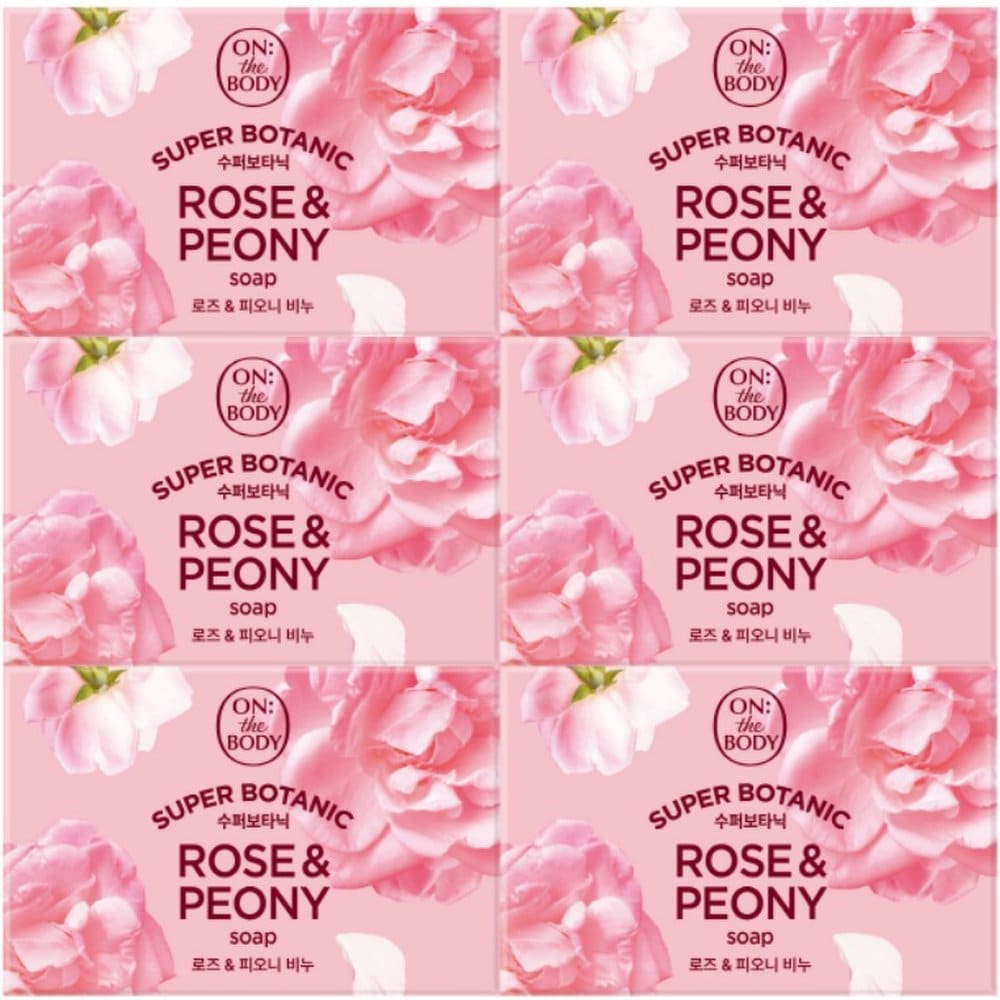 

ON THE BODY Super Botanical Soap Rose Peony 80g x 6