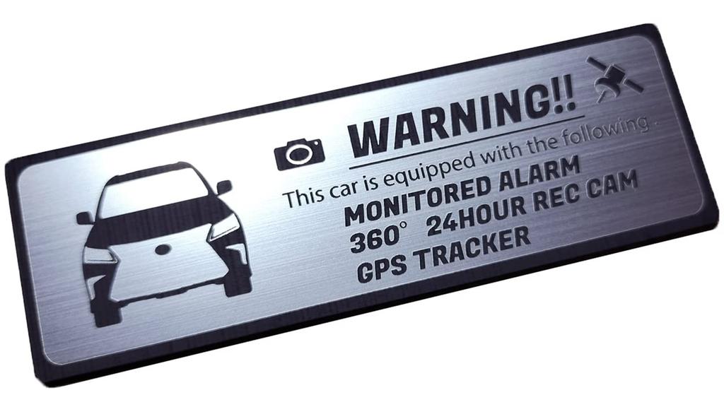 Honami Works 200 Series LX Security Dash GPS Tracker Sticker Emblem, 24-Hour Surveillance, Cam,
