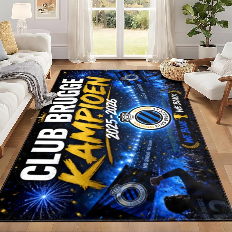 Club Brugge KV Carpet Door Mat for Living Room or Bedroom Protective Mat Under Chair Office Decoration Christmas Gift Birthday Present
