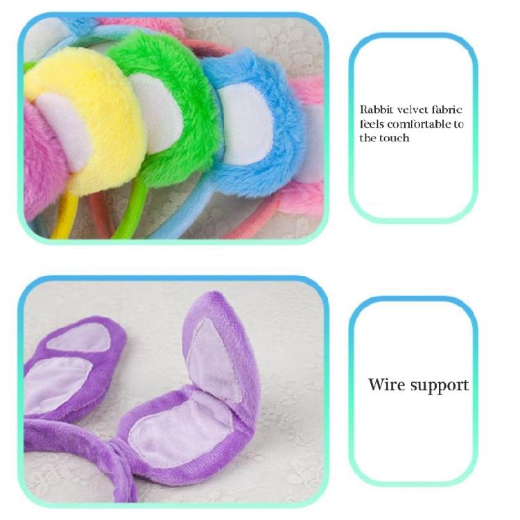 Cartoon Bear Ear Plush Headband Cosplay Costume Hairhoop Birthday Party Hairband Women Face Washing Hairhoop Accessories