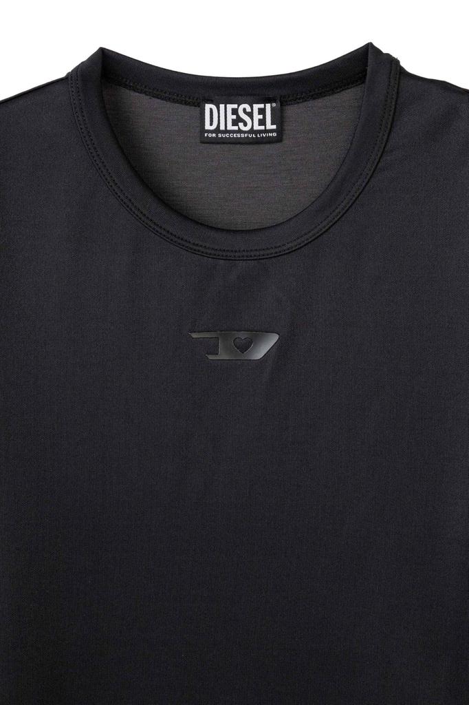 A17403RBVFN 900 Black M [Diesel] Women's T-shirt T-OVALDRBVFN