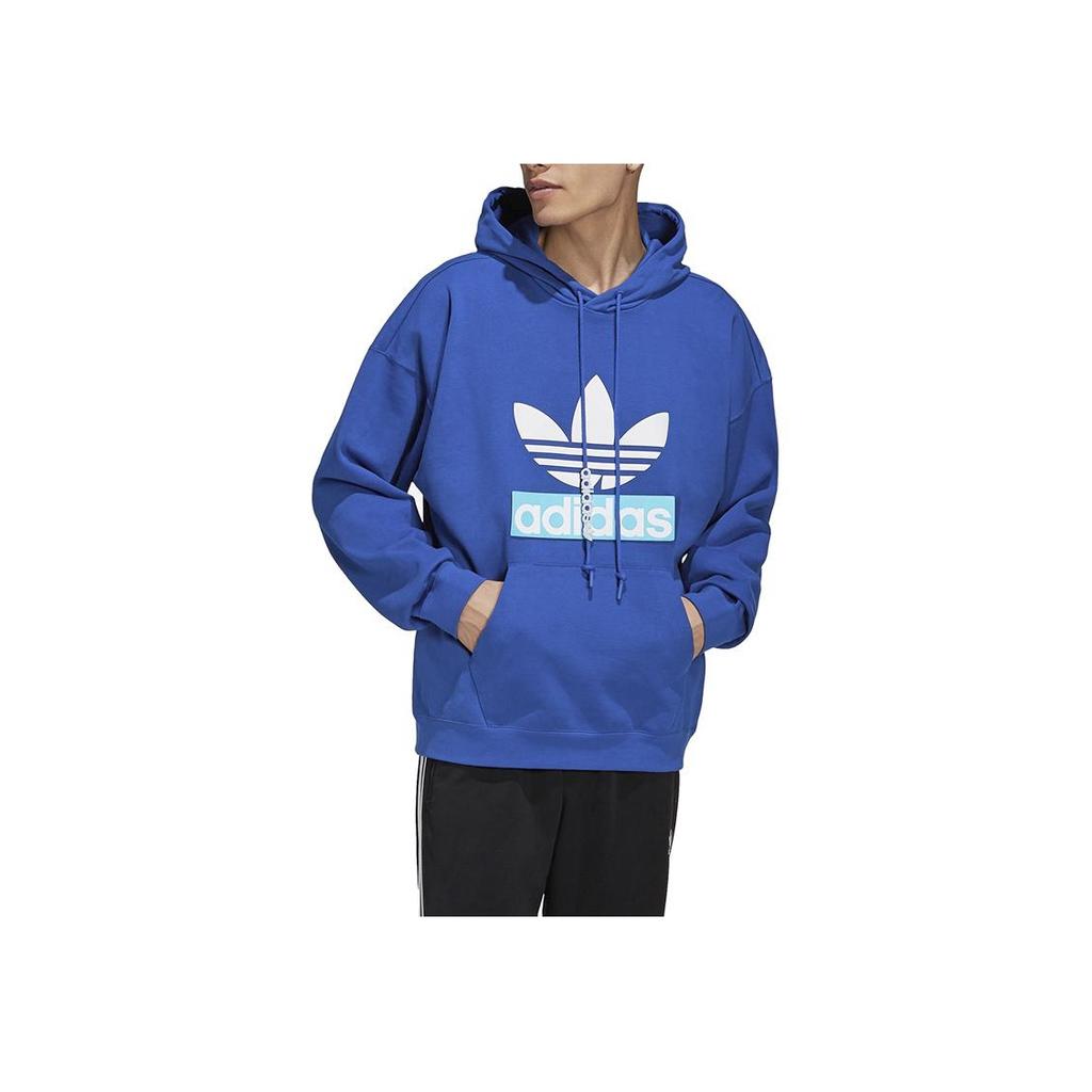 Adidas Originals Big Trefoil Hoodie Sweatshirt Men Tops Collegiate-Blue H09353