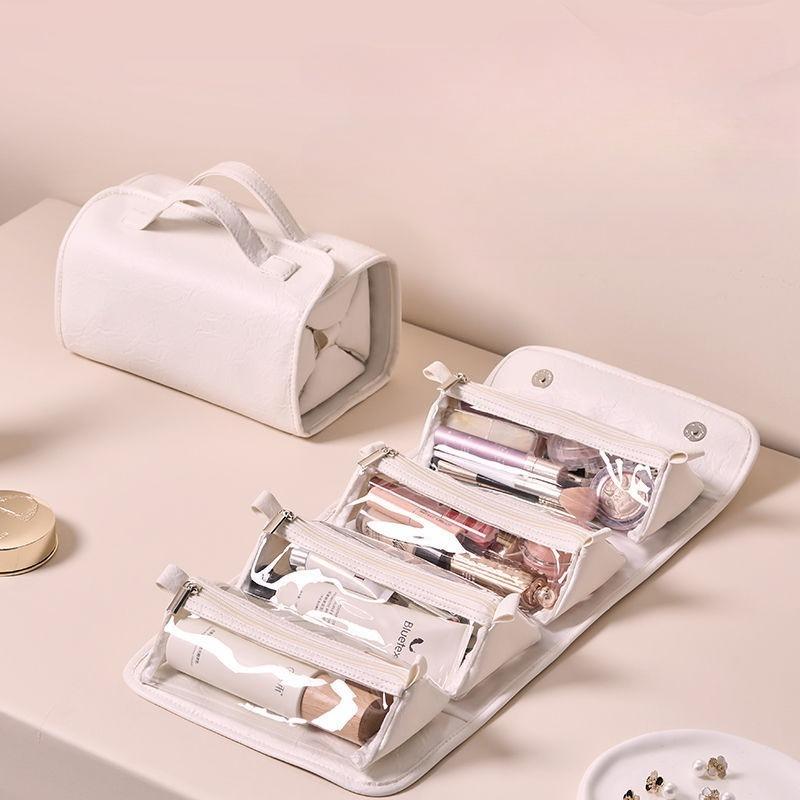 Foldable Toileting and Makeup Large Capacity Portable Makeup Bag, Travel Waterproof Four in One Detachable Packaging and Storage