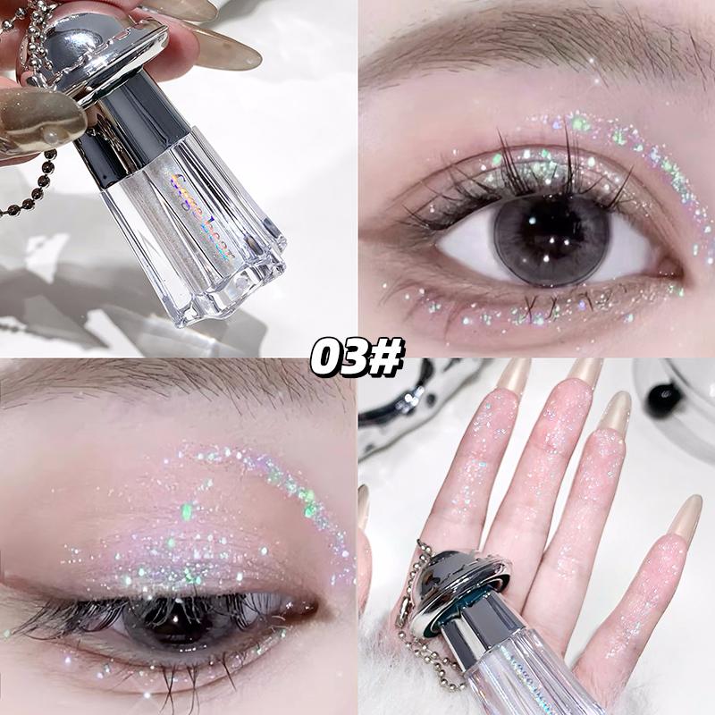 UFO Pendant Shiny Eyeshadow Liquid Gege Bear  Pearlescent Fine Shimmer Brightening Anti-makeup Liquid Eyeshadow