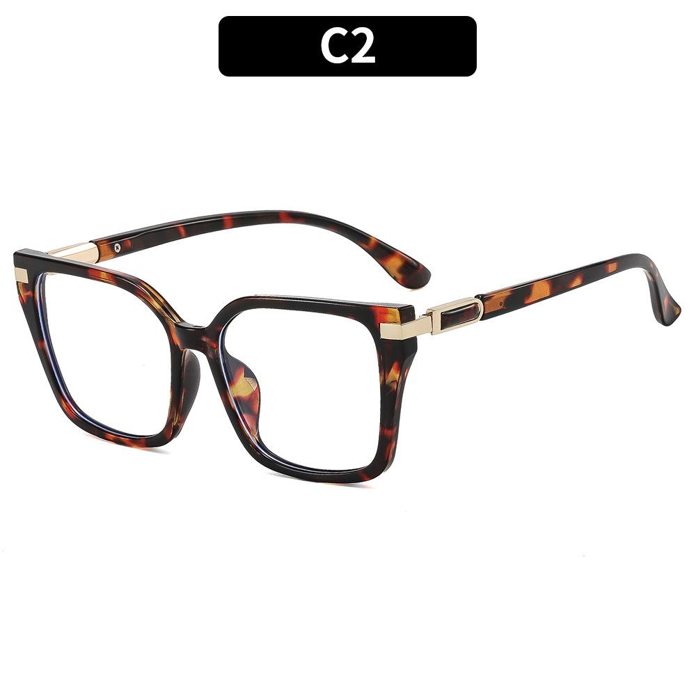 New premium-feel casual square-frame glasses—stylish blue-light-blocking non-prescription frames.